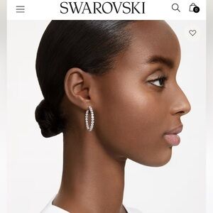Swarovski hoop earrings
